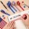 Wrapables Red White and Blue Patriotic Washi Tape Set for Memorial Day, Veterans Day, Presidents Day, Independence Day (6 Rolls)